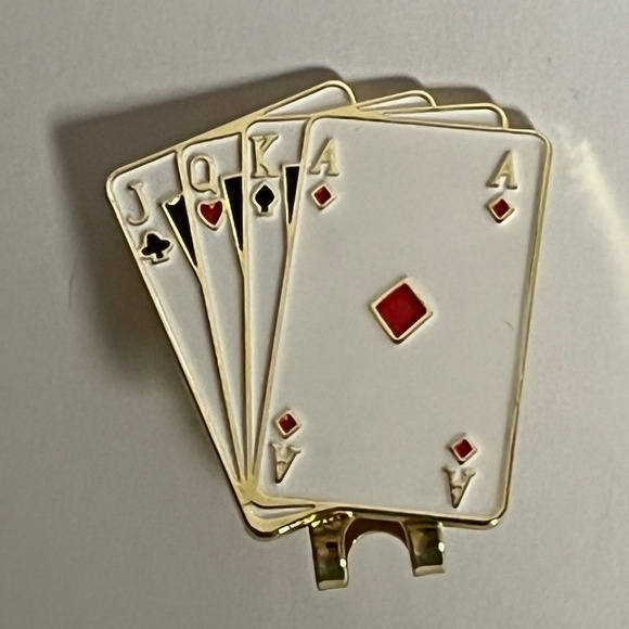 Poker Playing Cards Blip Hat Pin Pins Streetwear Hats Bag Fitted New Era White - Picture 1 of 6